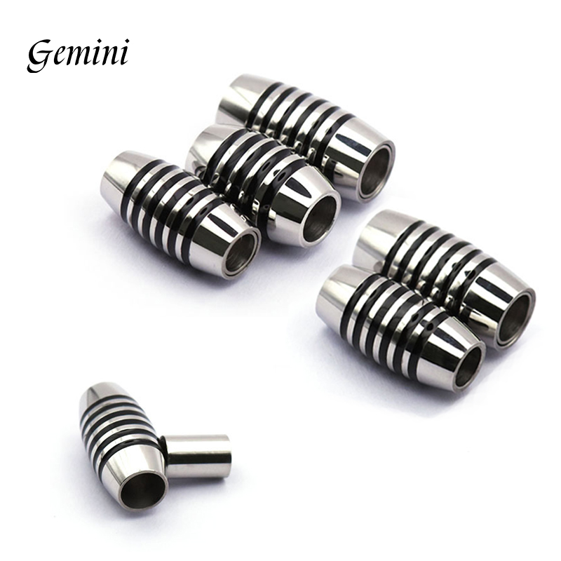 Patent Leather Shine - 10pcs 5/6mm Tube Stainless Steel Magnetic