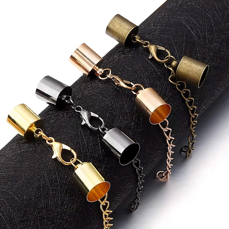 10Sets Leather Cord End Caps W - Patent Leather Shine recension och pris
