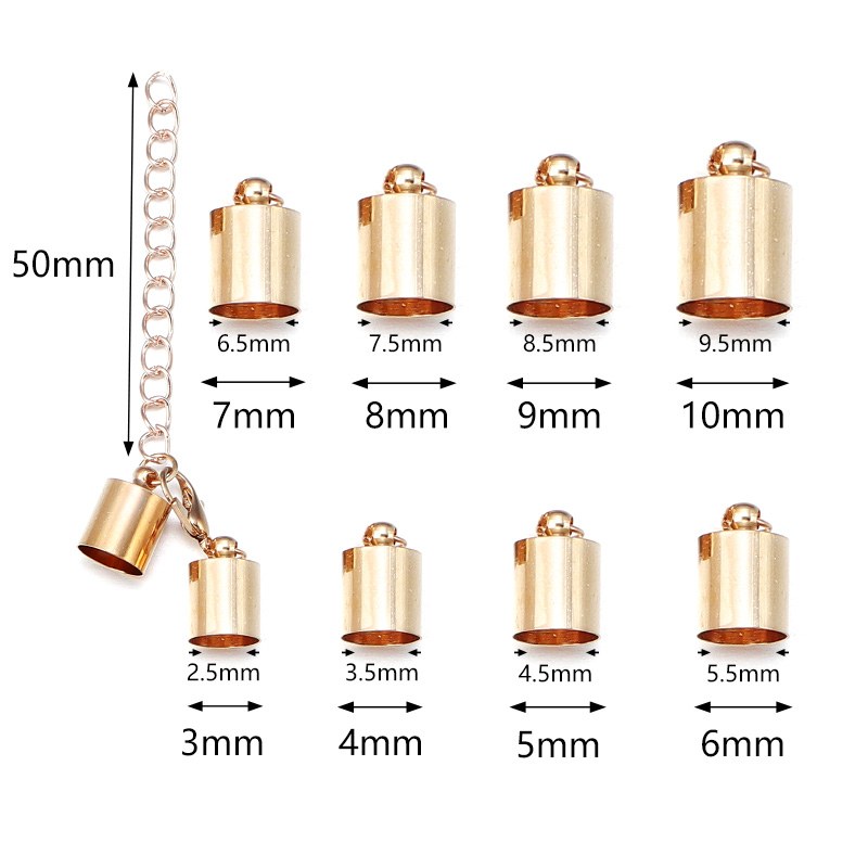 10Sets Leather Cord End Caps W - Patent Leather Shine recension och pris