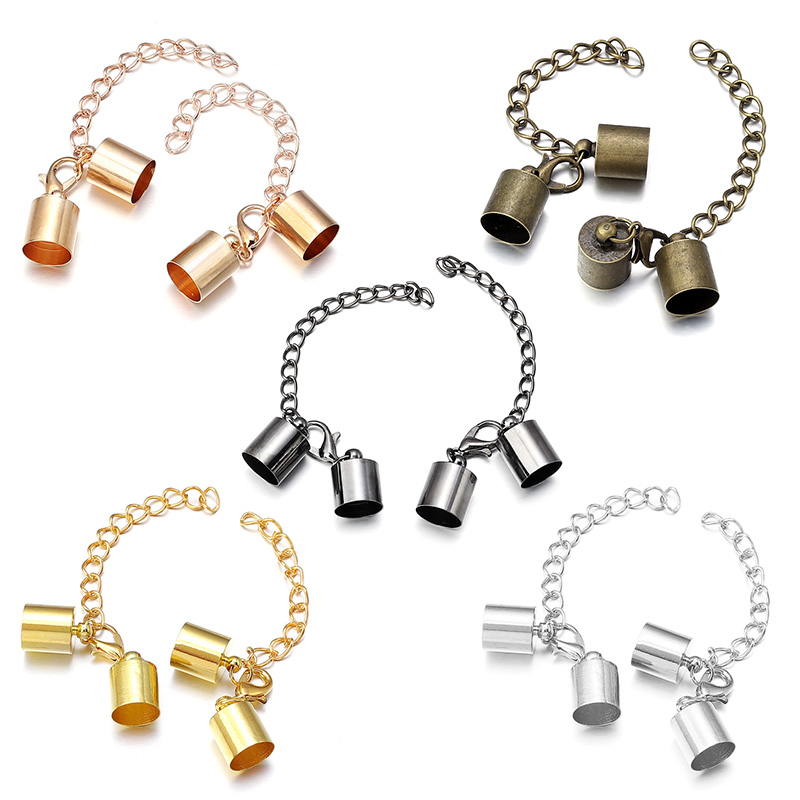 10Sets Leather Cord End Caps W - Patent Leather Shine recension och pris