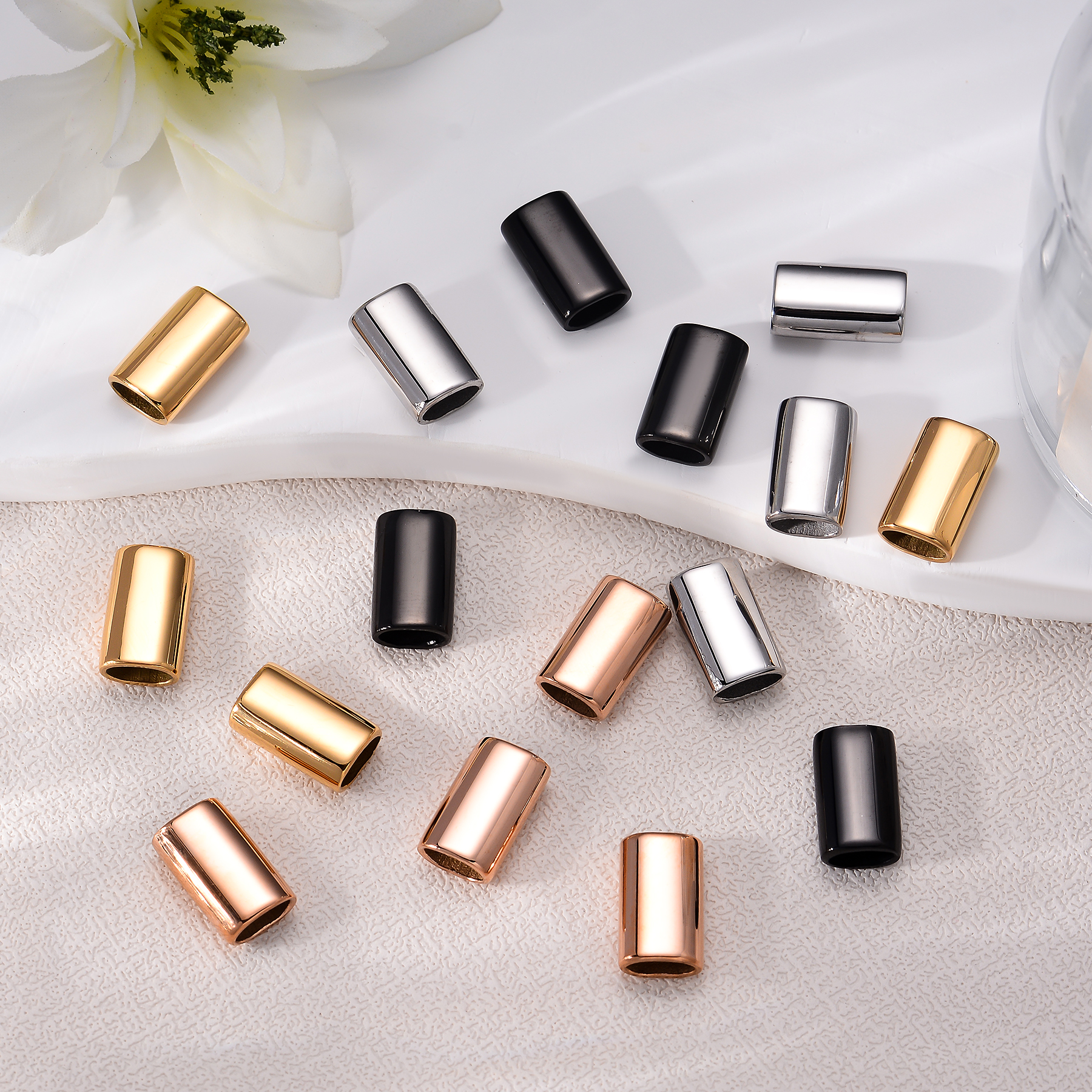 6PCS Stainless Steel Charm Sli - Patent Leather Shine recension och pris