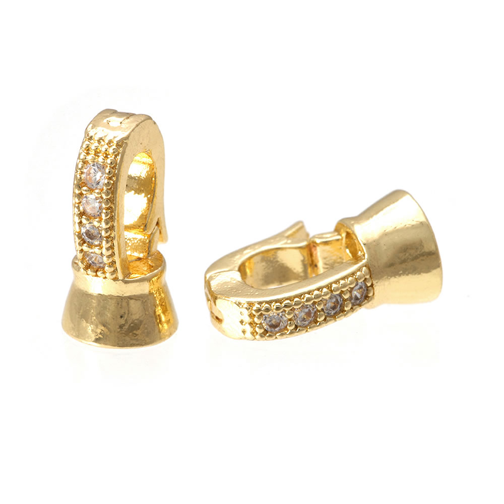 18K Gold Color Brass Zircon Co - Patent Leather Shine recension och pris
